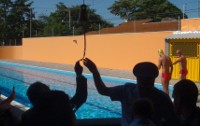 Vereadores participam da entrega da piscina de treinamentos do Corpo de Bombeiros 02