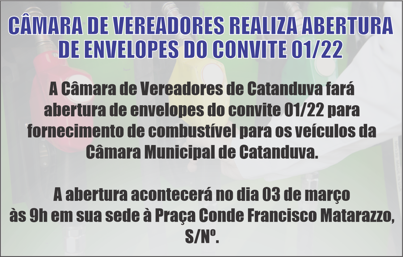 ABERTURA DE ENVELOPES PARA FORNECIMENTO DE COMBUSTÍVEL