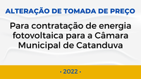 ALTERAÇÃO DE TOMADA DE PREÇO PARA CONTRATAÇÃO DE ENERGIA FOTOVOLTAICA