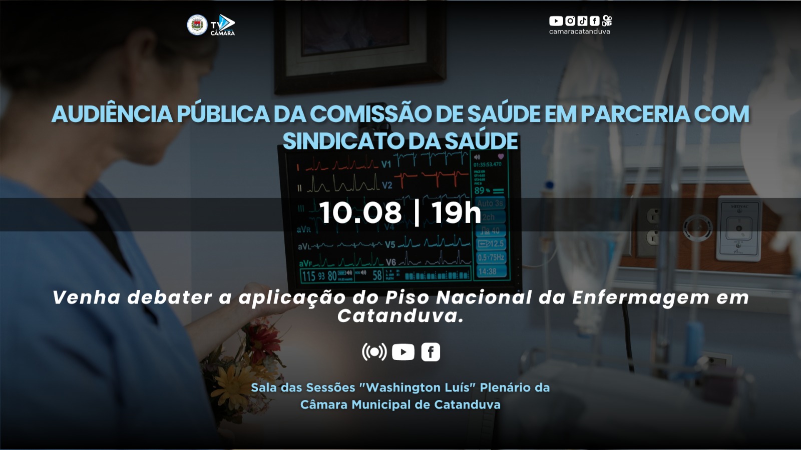 Audiência da Comissão de Saúde da Camara Municipal de Catanduva