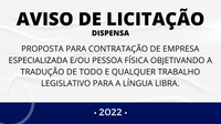 AVISO DE LICITAÇÃO - DISPENSA