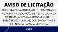 AVISO DE LICITAÇÃO - DISPENSA