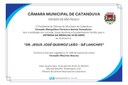 Câmara entrega Medalha 14 de abril ao “Gê Lanches”, nesta quarta-feira (12) 
