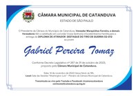 Câmara Municipal realiza entrega do Diploma de Atirador Destaque do Tiro de Guerra