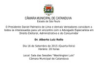 Câmara promove evento com especialista em Direito Eleitoral