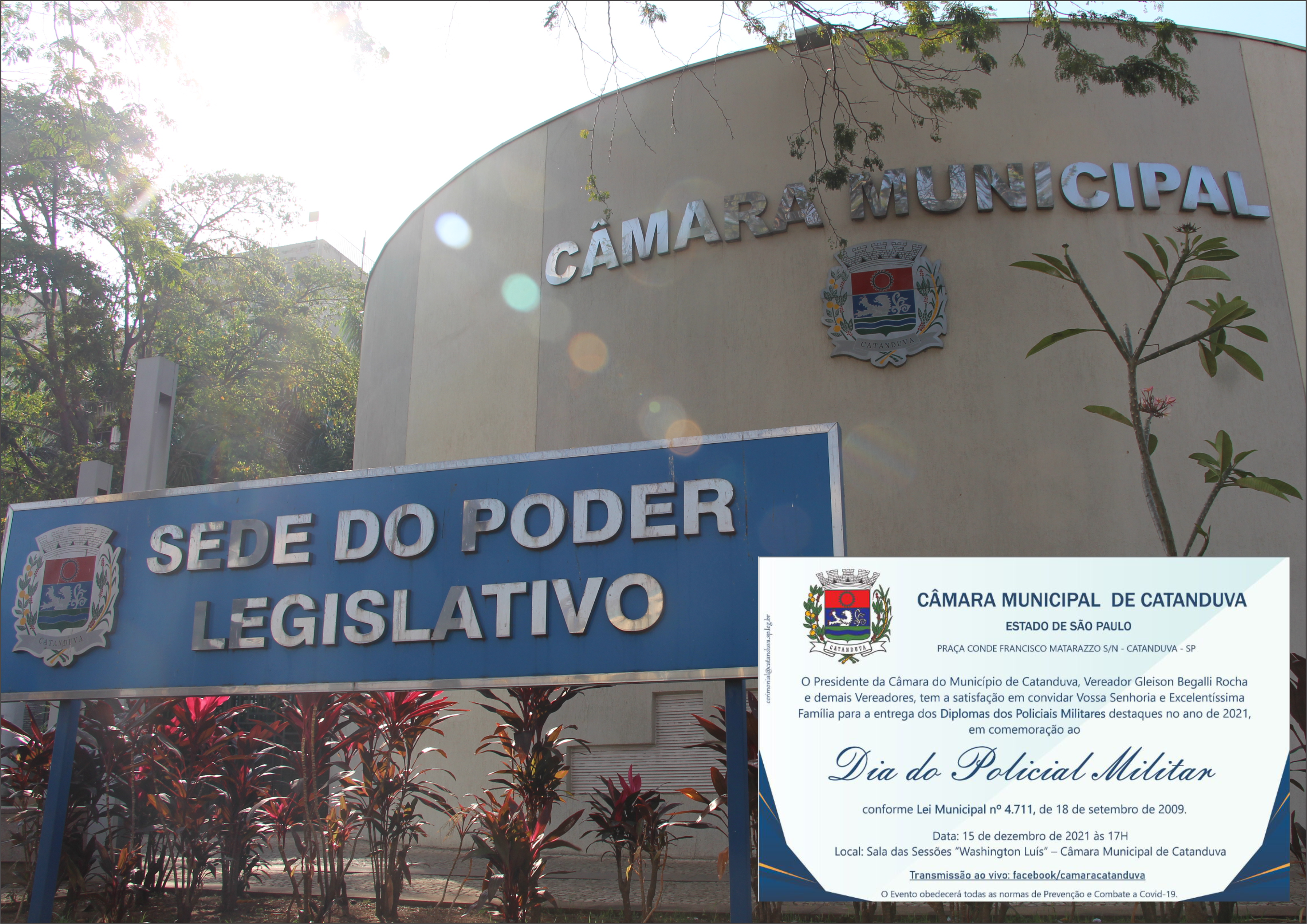 CÂMARA REALIZA SESSÃO SOLENE EM HOMENAGEM AO DIA MUNICIPAL DO POLICIAL MILITAR 