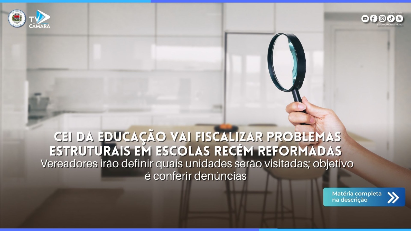 CEI da Educação vai fiscalizar problemas estruturais em escolas recém reformadas 