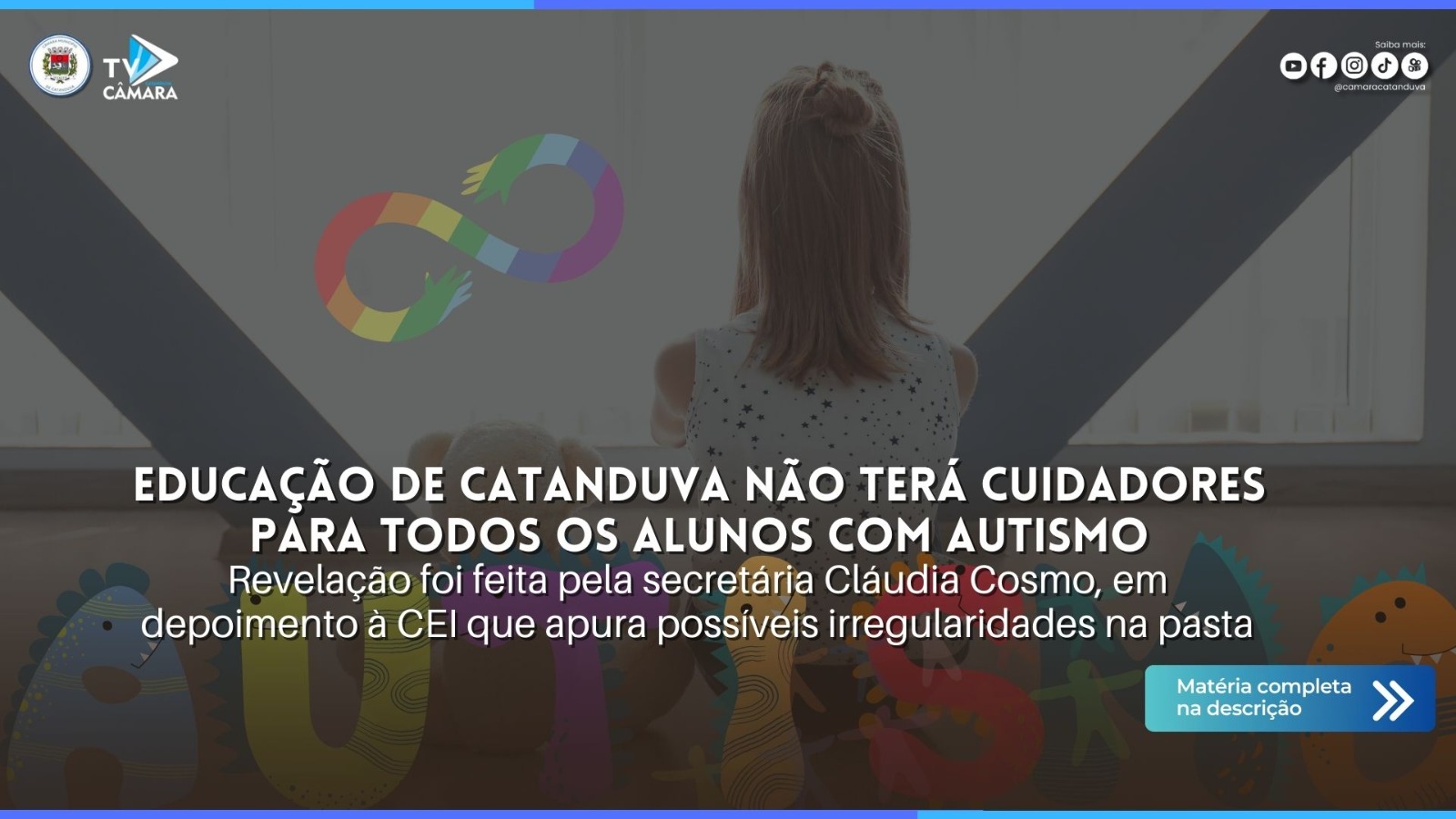 Educação de Catanduva não terá cuidadores para todos os alunos com autismo