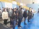 Gleison Begalli, Ivânia Soldati e Maurício Ferreira participam da Formatura de Juramento à Bandeira