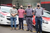 Gleison, César Patrick e Maurício Ferreira visitam 1ª Companhia da PM de Catanduva