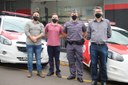 Gleison, César Patrick e Maurício Ferreira visitam 1ª Companhia da PM de Catanduva