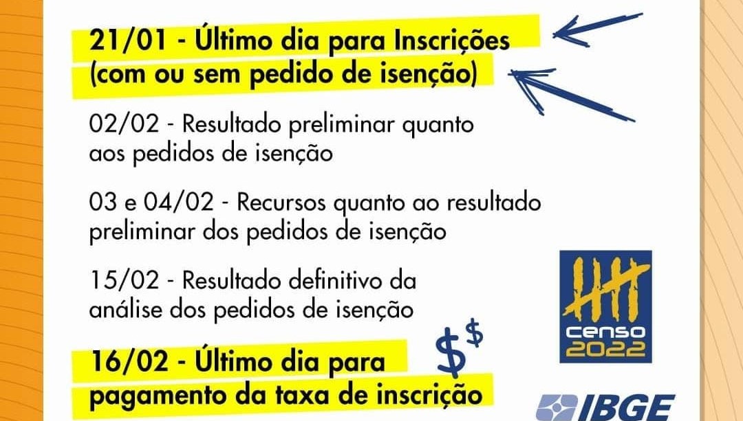 IBGE APRESENTOU NOVO CRONOGRAMA PARA PROCESSO SELETIVO PARA RECENSEADOR E ACM/ACS
