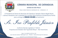 MEDALHA 14 DE ABRIL SERÁ ENTREGUE PARA IVO PINFILDI JUNIOR NESTA QUNTA-FEIRA
