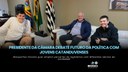 Presidente da Câmara debate futuro da política com jovens catanduvenses