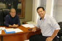 Presidente da Câmara recebe visita do Dr. Sinval Malheiros