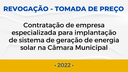 REVOGAÇÃO - TOMADA DE PREÇO